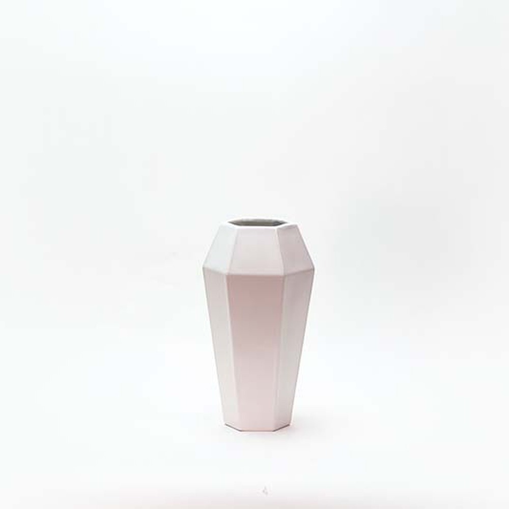 Vaso Façon Origami Branco Cerâmica