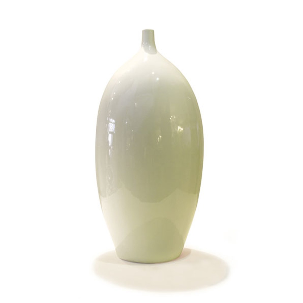 Vaso Niege Grande Branco Cerâmica
