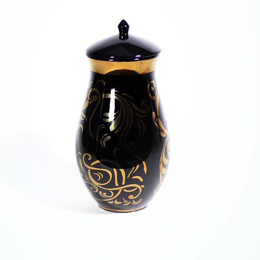 Conjunto de Potes Decorativos com Tampa Bisa