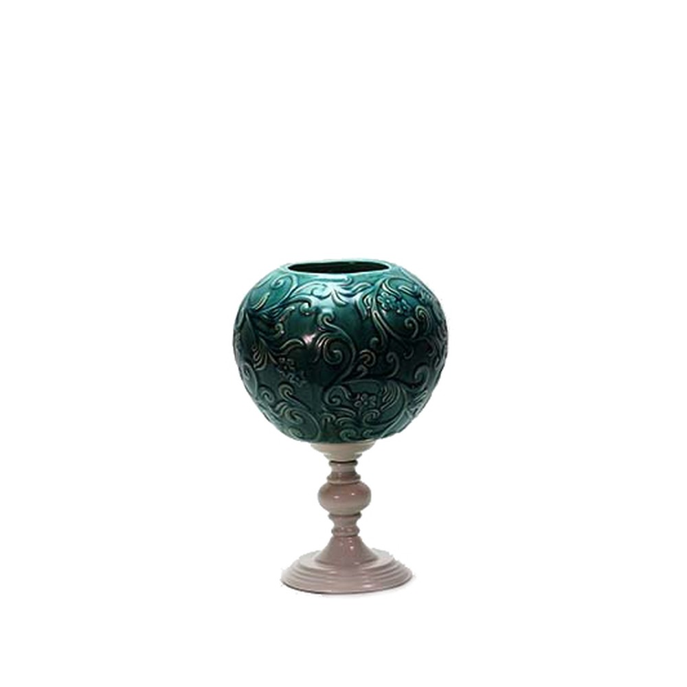 Vaso Mahajara Cerâmica Azul Pequeno