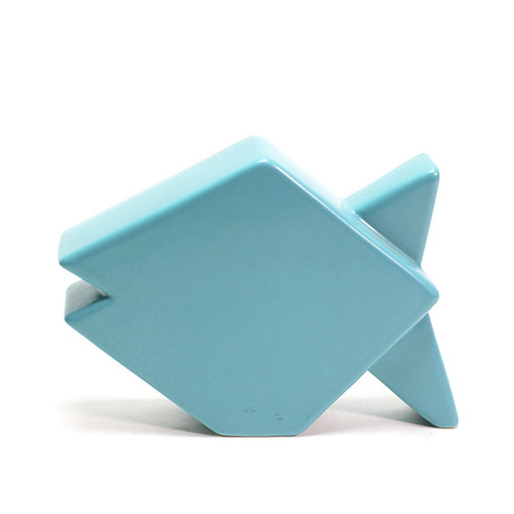 Escultura Peixe Geometric Fish Bleu