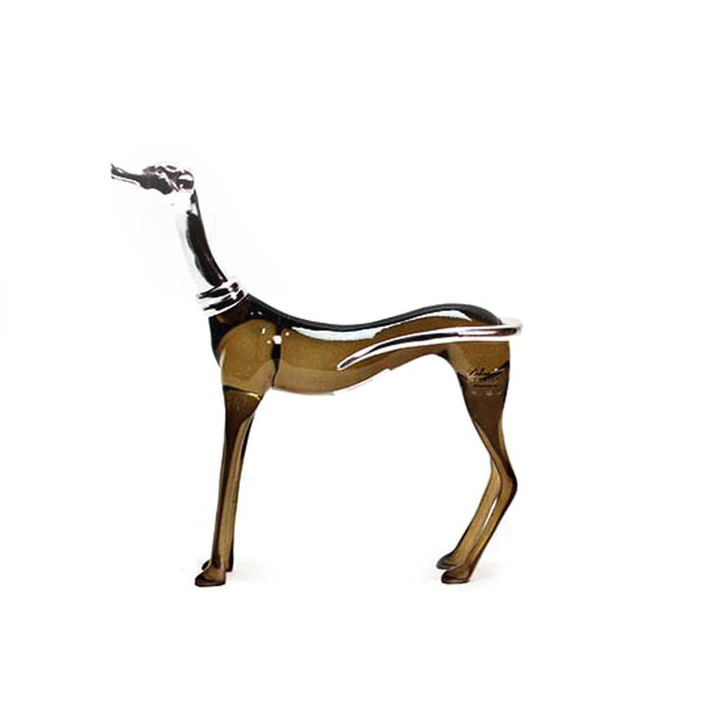 Escultura Cachorro Greyhound Stand Resina