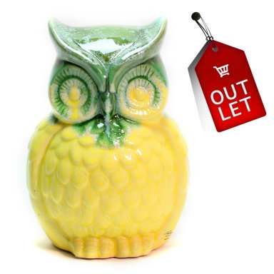 Escultura Coruja Hibou Cerâmica Grande