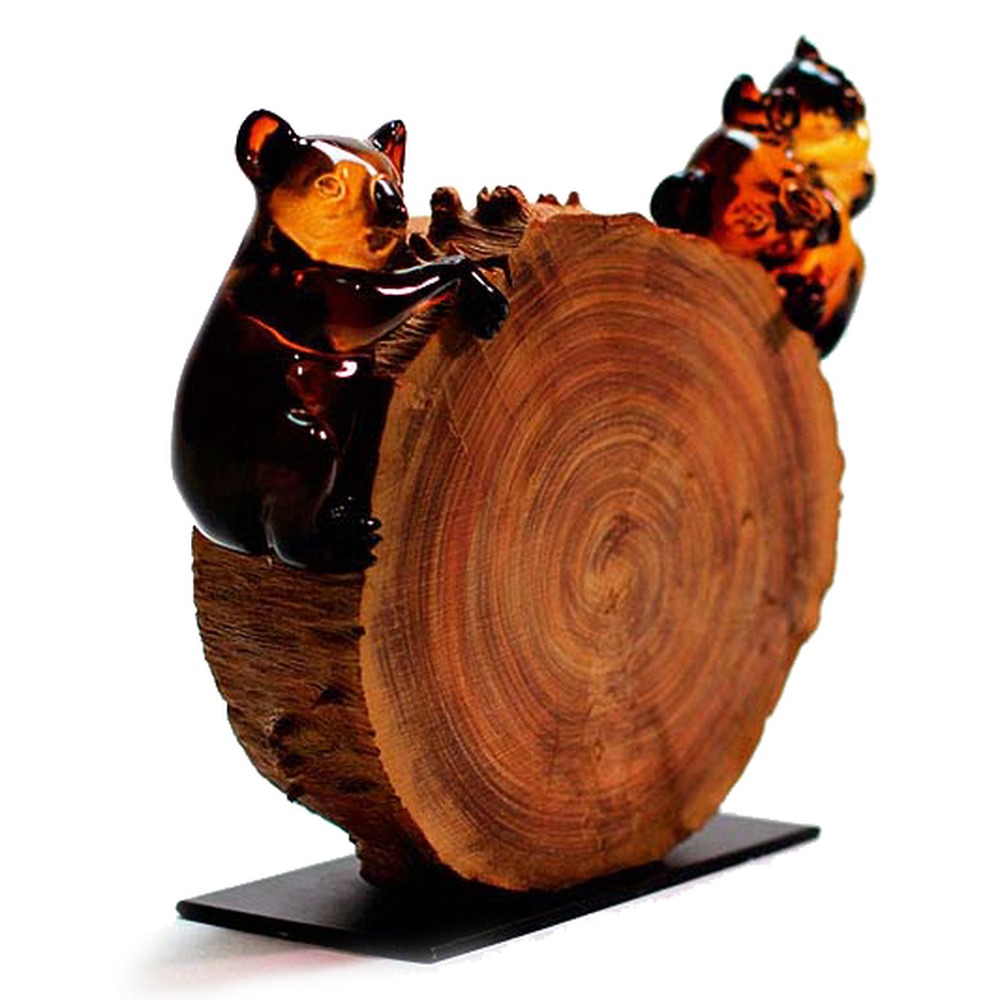 Escultura Coalas em Tronco