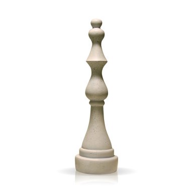 Escultura Chess Queen Resina Branca