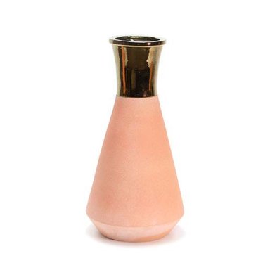 Vaso Palermo Cerâmica com Tampa Metálica Grande
