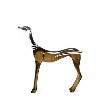 Escultura Cachorro Greyhound Stand Resina