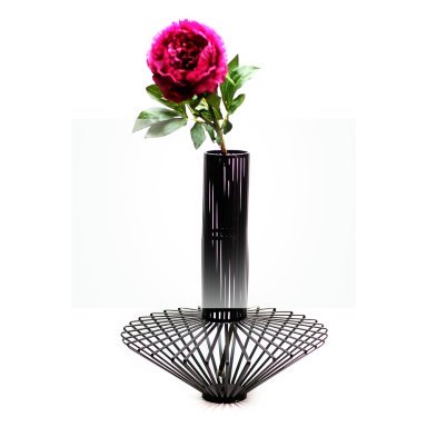 Vaso Rhombus Preto Grande