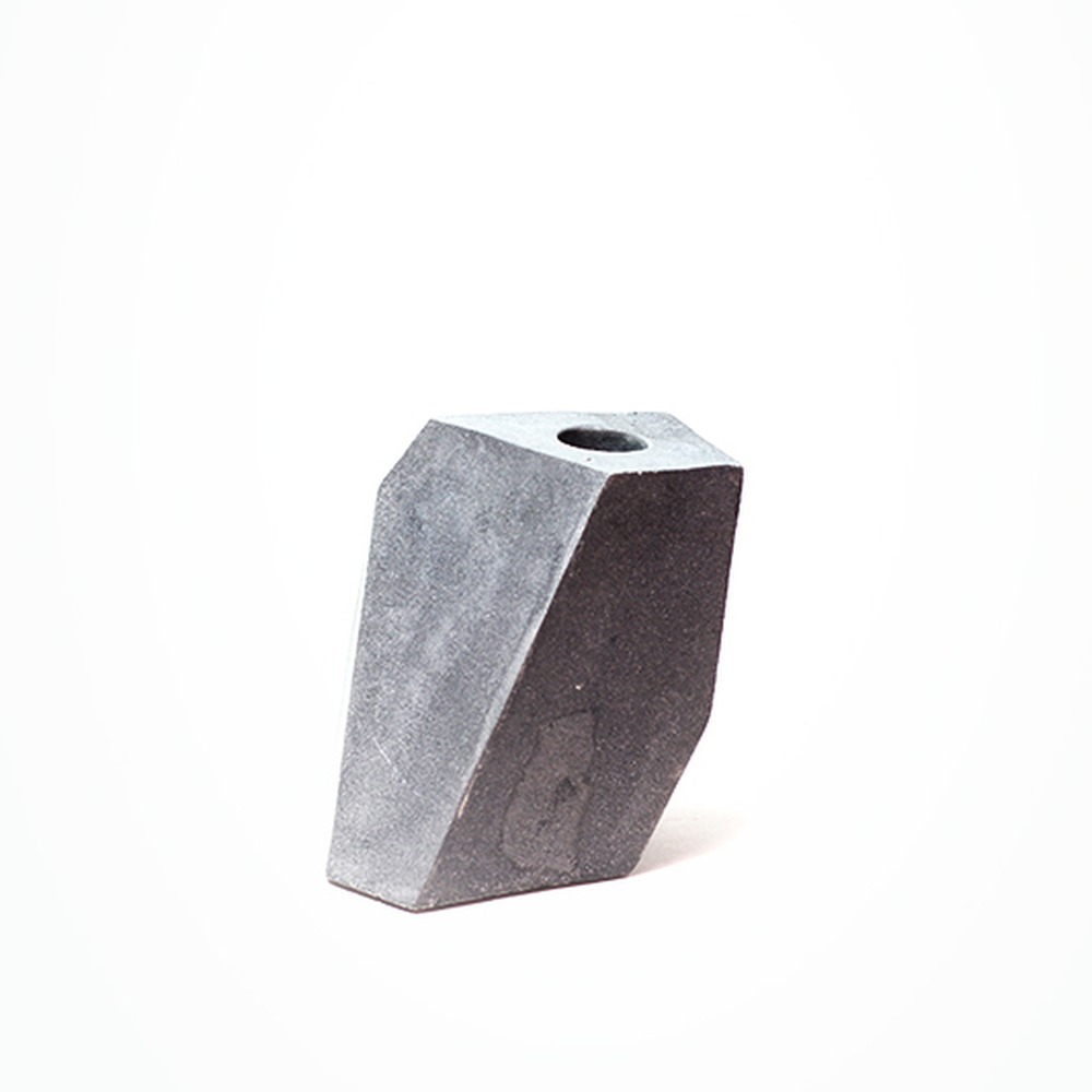 Porta Velas Grigio Médio