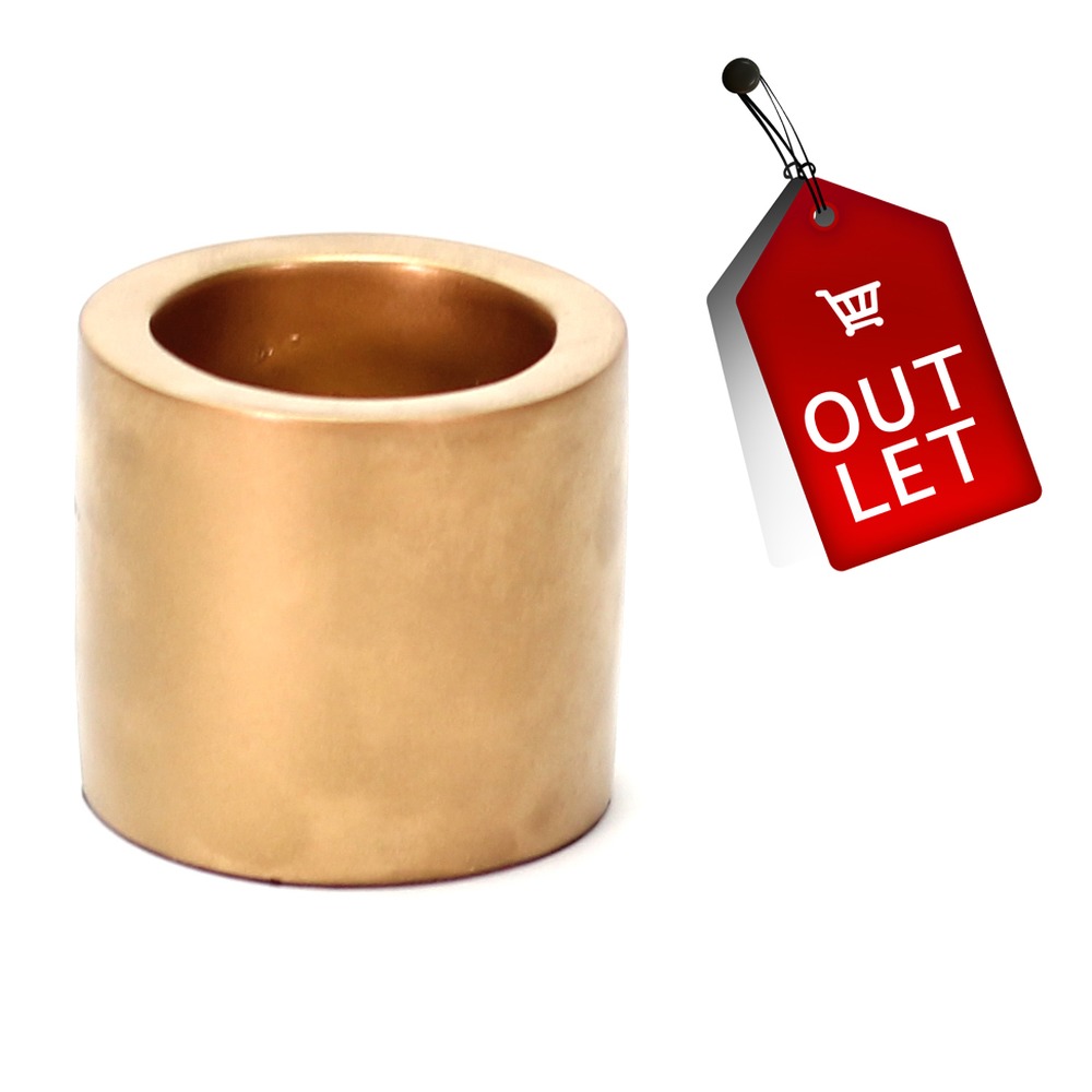 Castiçal Gold Cylinder Resina Pequeno