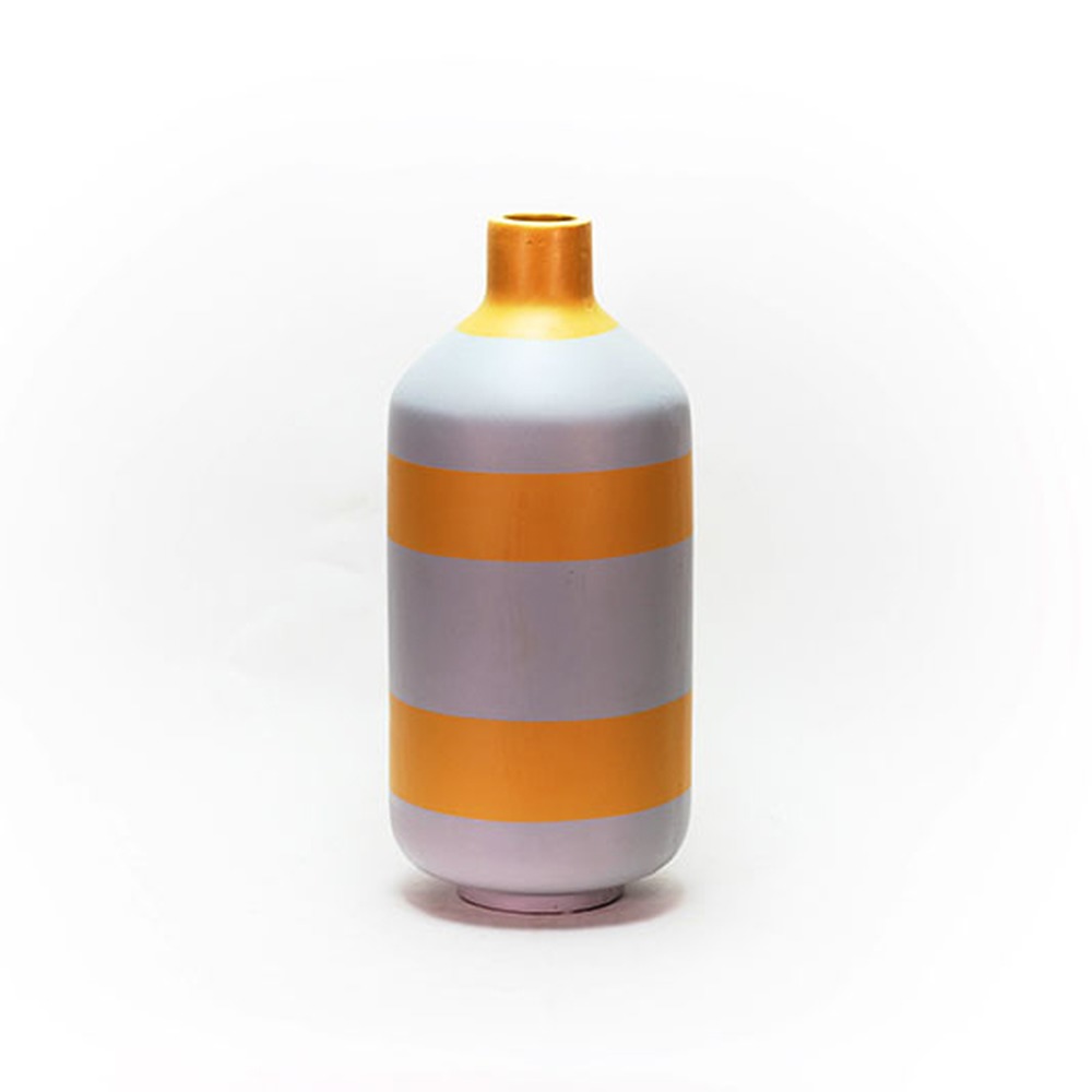 Vaso Pintado Orange de Resina Pequeno
