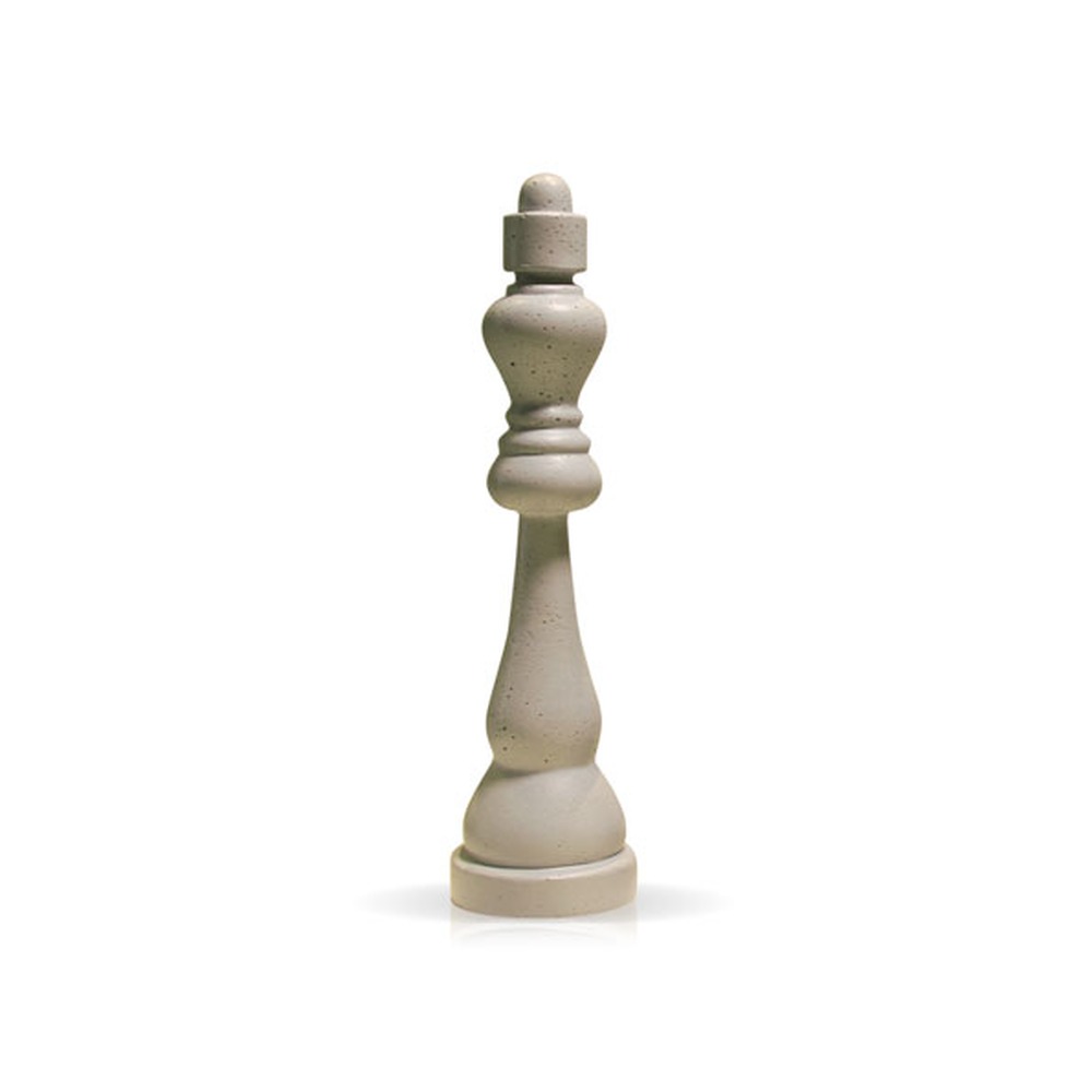Escultura Chess Bishop Resina Cinza