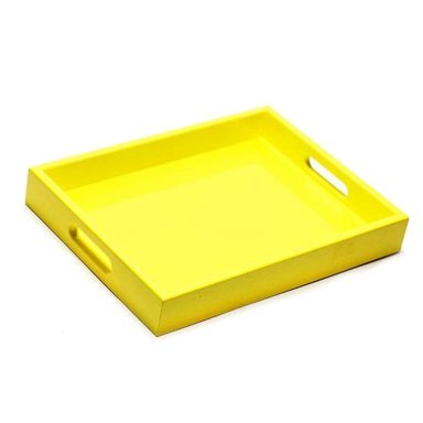 Bandeja Jaune de Madeira Laca Amerela