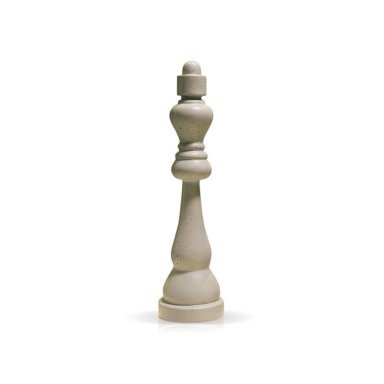 Escultura Chess Bishop Resina Cinza