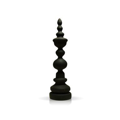 Escultura Chess King Resina Preta Fosca
