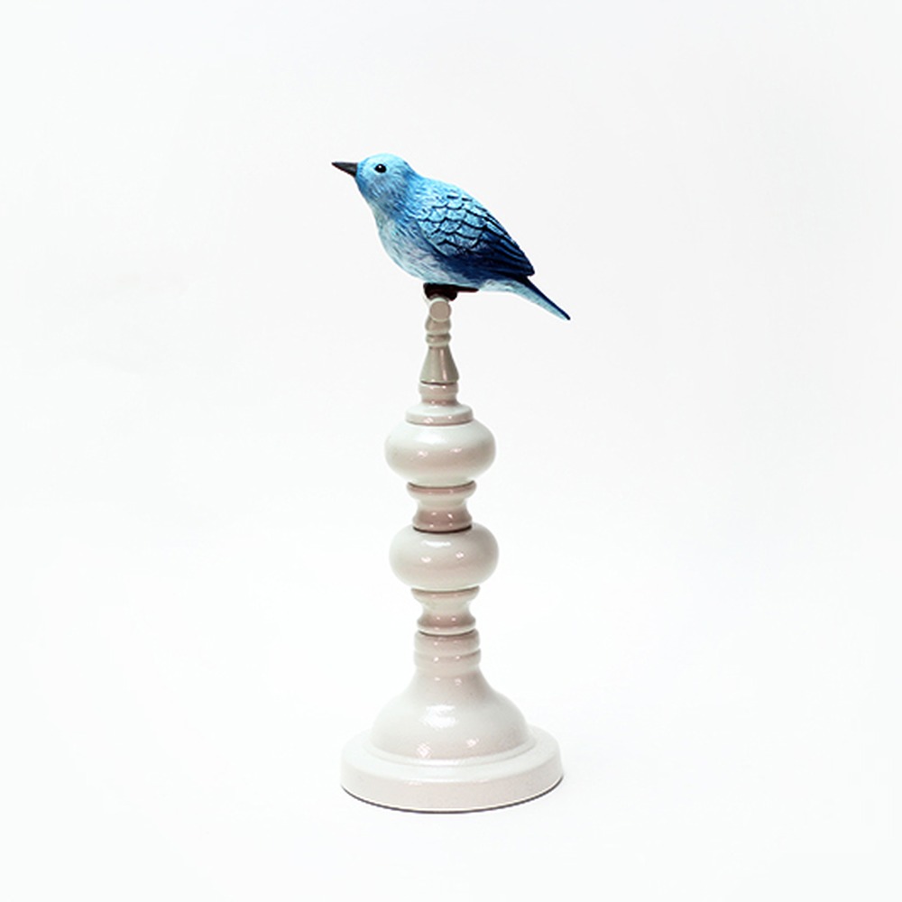 Pássaro Petit Bleu Oiseau em Resina Grande