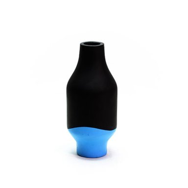 Vaso Béton Noir et Bleu 13cmx29cm